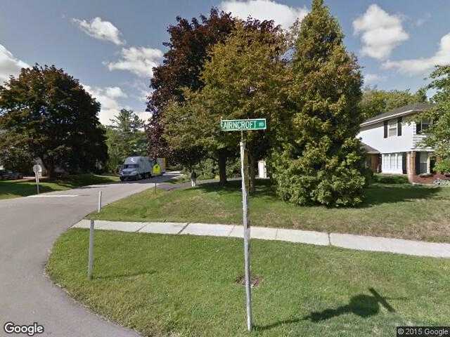 Street View image from Ennisclare Park, Ontario